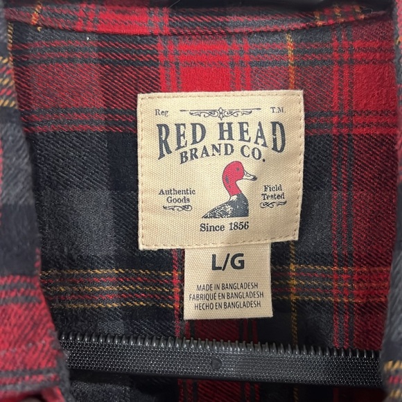 Red head brand (bass pro shop) large long sleeve flannell - Picture 2 of 2